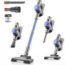 Dzaki Cordless Stick Vacuum Cleaner, 50KPa Brushless Motor Vacuum with Anti-Tangle, LED Display, 55-Min Runtime & Detachable Battery for Pet Hair, Carpet & Hardwood Floors (Blueorange)