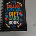 College Survival Gift Card Book, 7 x 5 Inch 20 Pages Giftcard Booklet Holders, 2026 College Survival Kit Gift Card Book, High School Graduation Gifts for Students Him Her Boys Girls Women, Hardcover