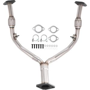Exhaust | Stainless Steel Exhaust Direct Fit Y Pipe Compatible for