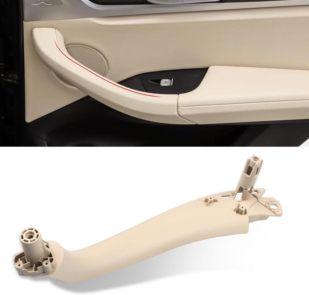 Jaronx Compatible with BMW Door Handle Replacement for X3 G01 2017-2024, X4 G02 2017-2024, Beige Right Front Side/Right Rear Interior Passenger Door Pull Handle Replacement for BMW 51427487058