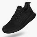 Non Slip Work Shoes for Women Slip On Shoes Slip Resistant Work Sneakers Nonslip Lightweight Restaurant Food Service Zapatos de Trabajo para Hombres, All Black US 7,5