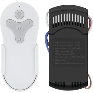 Ceiling Fan Remote Control Kit for Harbor Breeze KUJCE10311 KUJCE10712 TR214B 2AQZU-18018, Universal Remote for 3 Speeds Light Dimmer, Compatible with Harbor Breeze Hampton Bay Hunter and Other Brands