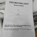 52" Modern Farmhouse Ceiling Fan with Light & Remote, Walnut