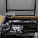 Bakers Rack with Power Outlet, Kitchen Microwave Stand with 10 S-shaped Hooks, 6-Tier Coffee Bar Station, Kitchen Storage Shelf Rack for Spices, Pots, Gray