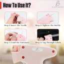 2 x Stitch for Clothes Mini Sewing & Tagging Kit with 5 Ultra-Fine Needles, 1,000 Black & 1,000 White 4.4mm Fasteners, Scissors, Double-Head Threader & Chalk for Clothing Repairs