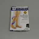 Truform 20-30 mmHg Compression Stockings for Men and Women, Thigh High Length, Dot-Top, Open Toe, Black, Small