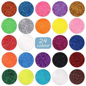 Fine Glitter 24 Colors Craft Glitter for Resin Makeup for Body Nail Face Hair Eyeshadow Lip Gloss Making