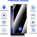 【2pack】SINSLEN Privacy Screen Protector for Samsung Galaxy S23 Ultra Tempered Glass Anti-Spy 9H Hardness Film for Samsung Galaxy S23 Ultra 6.8”, 3D Curved Edge Easy Install Support Fingerprint Unlock