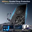 Innaght Magnetic for iPhone 15 Pro Max Case with Stand,Compatible with MagSafe,Rugged,Heavy Duty,Protective case Kickstand,[Built-in Invisible Stand],Black