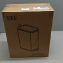 KUK Small Bathroom Can with Lid Soft Close, Step Pedal, 2.6 Gal Stainless Steel Garbage Can with Removable Inner, Anti-Fingerprint Wastebasket for Office, Bedroom, Toilet (Black)