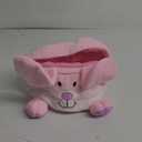 Wepop Bunny Baskets, Cute Eggs Hunting Bags Buckets Gifts for Kids Girls Boys (Pink)