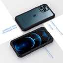 Saecosmo Case for iPhone 12 Pro Max, Full Body Protection Cover with Screen Protector, Ultra Thin Bumper Protective Phone Case for 12 Pro Max 6.7", Black