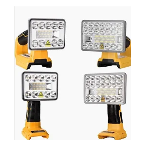25W LED Work Light for Dewalt 20V 60V Battery, Outdoor Flood Light with USBA&USBC 2.1A Fast Charging Ports for Jobsite, Car Repairing, Camping, Emergency