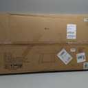 Coffee Table Small Oval Table,White Faux Marble Table for Living Room, Modern Center Tea Tables for Small Space,Wooden Tables End Tables with Sturdy Black Metal Leg