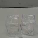 2 Pack Clear Acrylic Pencil Pen Holder Cup,Desk Accessories Holder,Makeup Brush Storage Organizer,Modern Design Desktop Stationery Organizer for Office School Home Supplies,2.6x 2.6x 4 inches