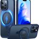 CASEKOO MagicStand for iPhone 16 Pro [Fit for Magsafe] with Stand, [10ft Military Drop Protection] Shockproof Translucent Back Slim Protective Phone Case (2021), Blue