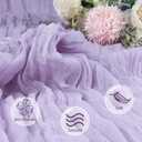 6 Pack Lilac Purple Table Runner 10ft Boho Gauze Fabric Cheesecloth Table Runner 35 x 120 Inch Rustic Sheer Runner for Holiday Baby Shower Home Dcor Party Wedding Decoration