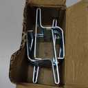 QWORK Heavy Duty Box Rail Hanger Bracket for Barn Doors - 4 Pack Galvanized Steel Hardware, Compatible with 1 3/4" W x 2 3/8" H Strut