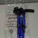 Folding Cane with Led Light, Adjustable Canes for Men and Women, Walking Stick for Elderly with Cushion Handle and Pivoting Quad Base for Hiking Mountain Climbing Backpacker (Blue)