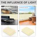 LOVE STORY Balcony Privacy Screen, 3'x10' Butter Cream Deck Shield Screen Fence Cover (HDPE),UV Protection and Weather-Resistant,3 FT Height for Deck, Patio, Backyard, Outdoor Pool, Porch, Railing