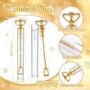 150 Pcs Bubble Wands Bulk for Wedding Party Mini Heart Wand with Bubble Solution for Wedding Bridal Showers Valentine Anniversary Birthday Supplies(Gold,Double Heart)