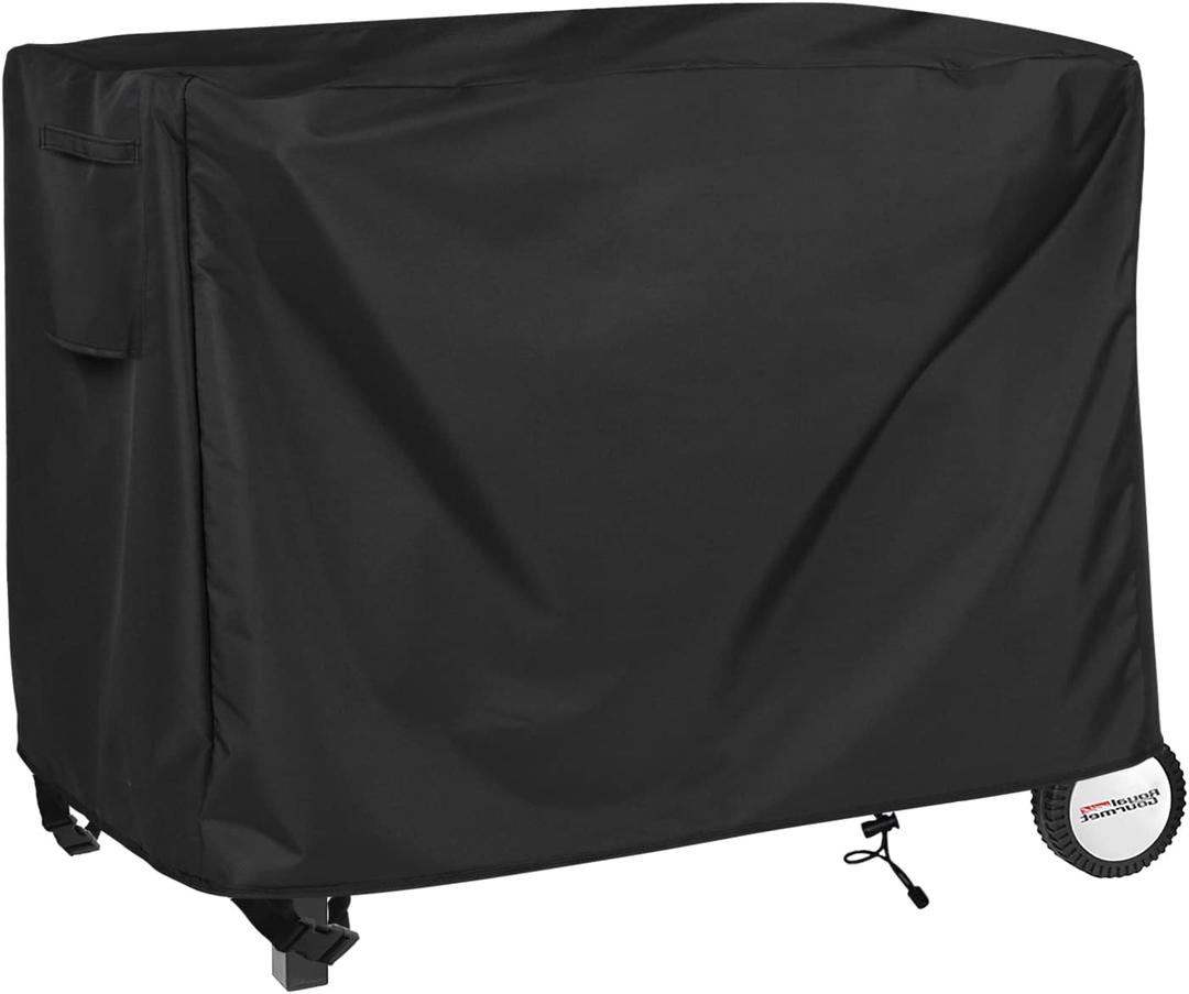 Outdoor Table Cover, Fits 40 inch Outdoor Royal Gourmet Double-Shelf Movable Dining Cart Prep Table,420D Tear-Resistant, UV Resistant, Waterproof Outdoor Dining Cart Cover, Black