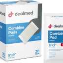 Dealmed Abdominal Combine Pads 5"x9" (20-Pack) Sterile Individually Wrapped, ABD Pads, Absorbent, Non Adherent for Wound Care, Drainage, First Aid, 20/Box (1 Pack) (5 x 9)