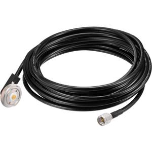 Eightwood NMO Antenna Mount to Mini-UHF Male Extension Cable RG58 16.4 feet for Two-Way CB Mobile Radio, Radio Antenna, Radio Scanner