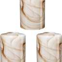 3Packs Cylinder Glass LampShade for Wall Sconce Mini Pendant Ceiling Fan Light 1.65in fitter Art Glass Light Cover Replacement Fixture for bathroom,Table Lamp kitchen Chandelier (Brown Marble-3P)