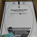KOHLER Cachet Elongated Slow Close Toilet Seat, White 4636-RL-0, Quiet Lid, Contoured Grip-Tight Bumpers Installation Hardware, Apartment Essentials