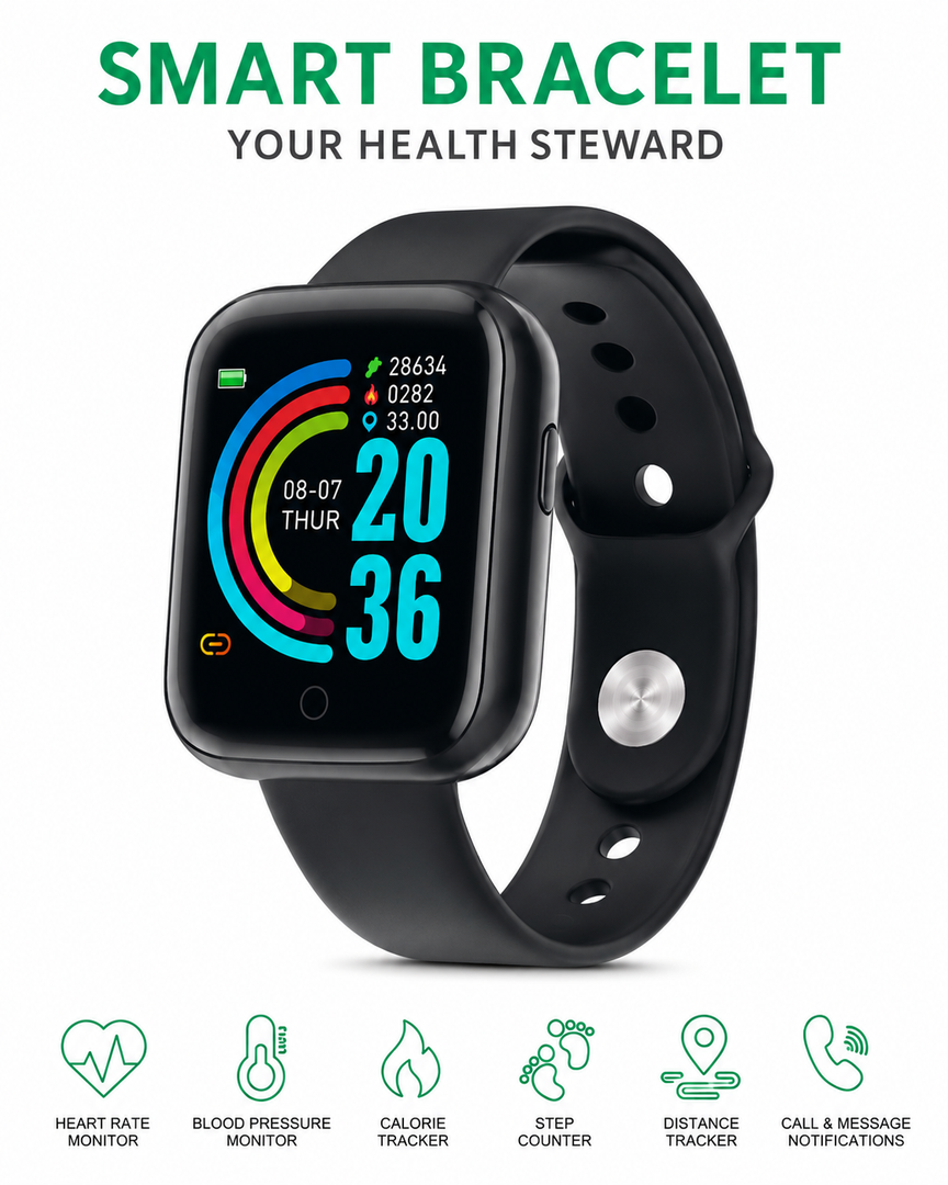 RoHS Brand Smart Watch Black Smart Bracelet Exercise, Heart