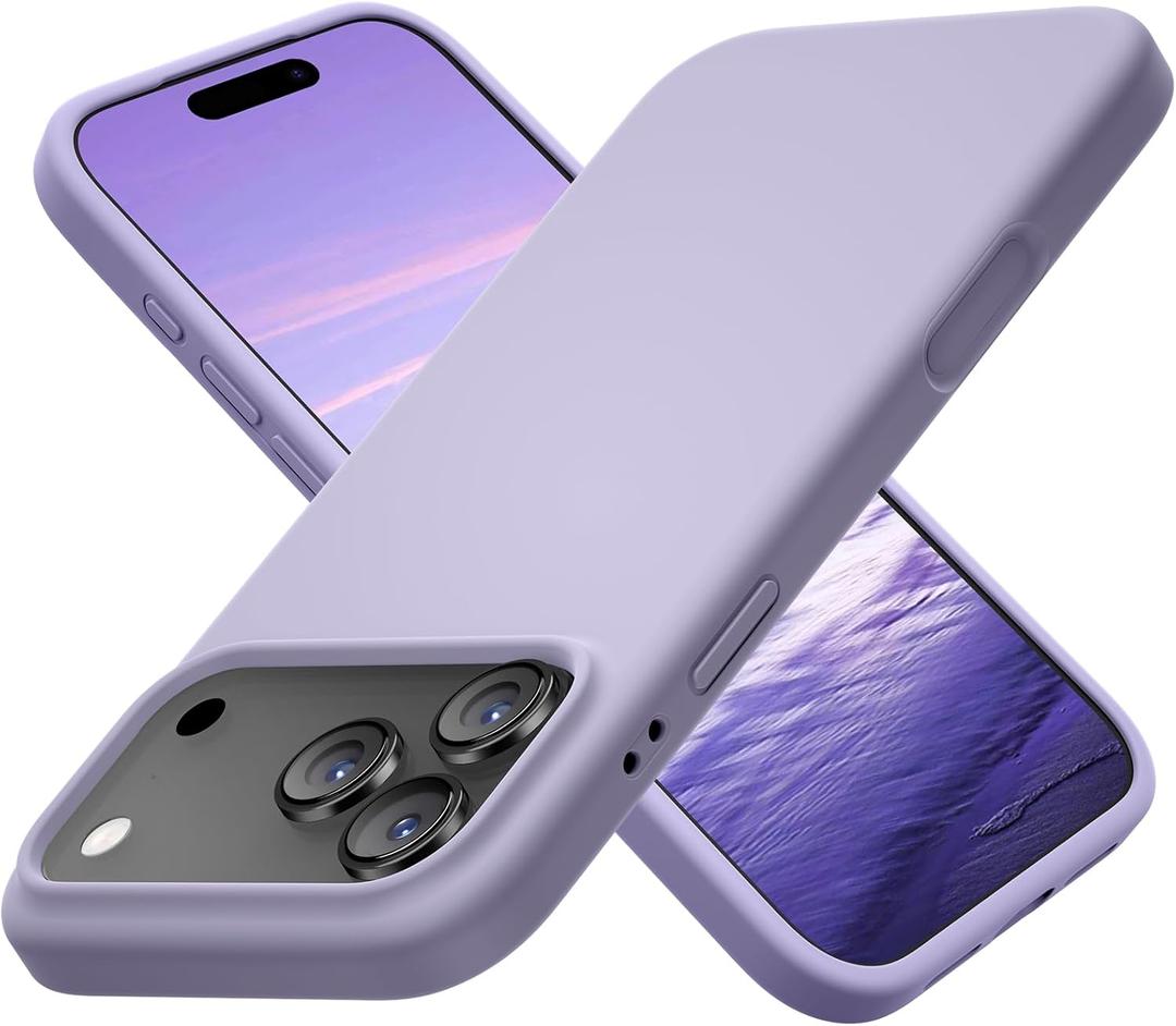 Cordking for iPhone 17 Pro Max Case, Silicone Ultra Slim Shockproof Protective Phone Case with [Soft Anti-Scratch Microfiber Lining], 6.9 inch, Clove Purple