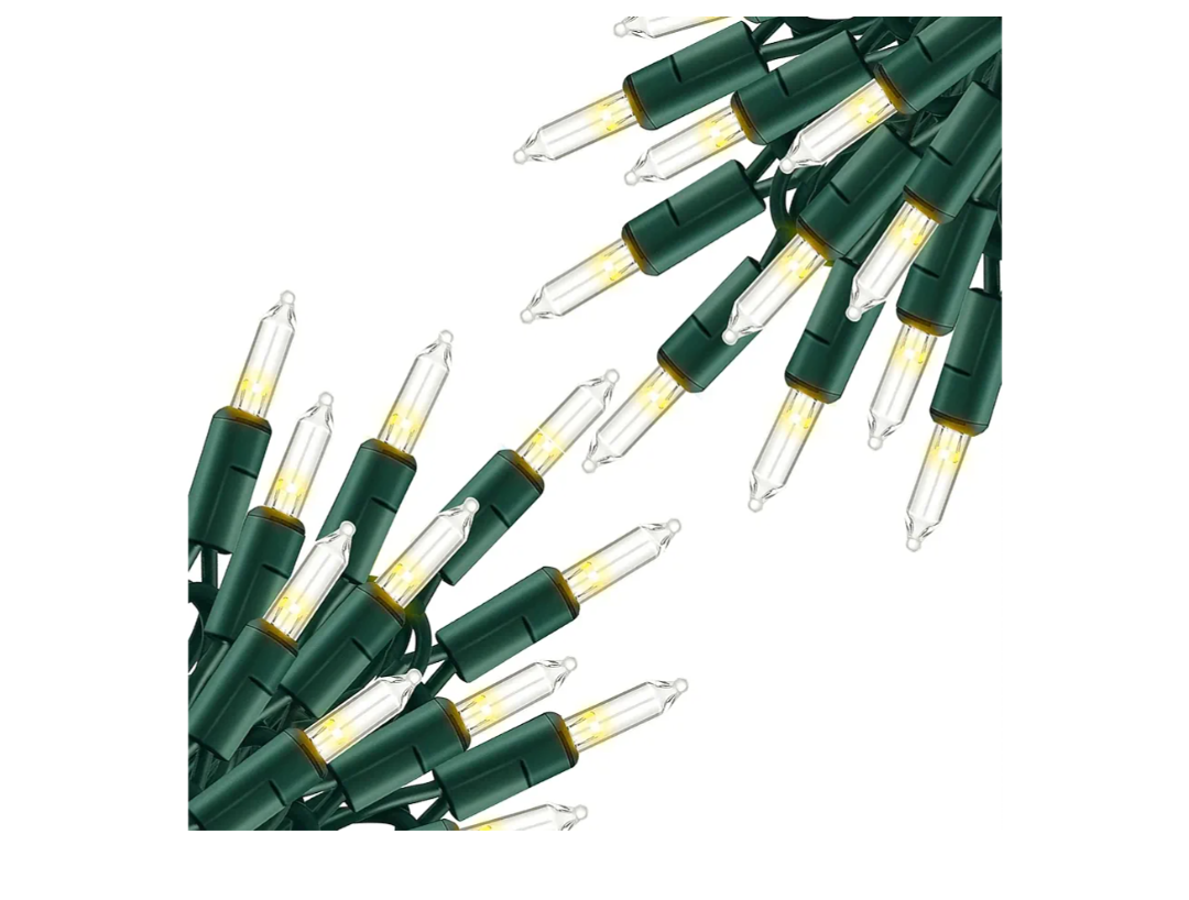 Warm White Christmas Lights, 2 Pack Total 40FT 200 Count Incandescent Christmas Mini Tree String Lights, Waterproof Christmas Decorations for Outdoor Indoor Xmas Patio Home Party Garden Yard Decor