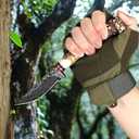 Plys Fixed blade knife with leather sheath, Handmade Forged Stainless steel,Outdoor camping,survival,Hunting knife Gifts for Men