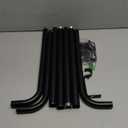 Black Curtain Rods for Windows 48-90Inch(4-7.5ft) Heavy Duty Wrap Around Blackout Curtain Rods,Adjustable Room Darkening Drapery Rod for Bedroom, Living Room, Sliding Door & Outdoor Patio