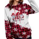 FAYALEQ Christmas Sweatshirt Women Christmas Tree Shirt Xmas Vacation Graphic Casual Long Sleeve Pullover Tops Blouse