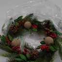 Christmas Wreath for Front Door,20 Inch Christmas Wreath Decorations with Wintry Pine, Decorated with Pine Cones, Berry Clusters, Frosted Branches for for Home Wall Window Porch Indoor Outdoor Decor