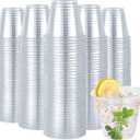 Turbo Bee 600 Pack 9 oz Clear Plastic Cups, Disposable Reusable Tumblers Crystal Clear PET Cups for Wedding, Thanksgiving, Halloween, Christmas Party