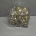 Clear Christmas Ball Ornaments,24ct Shatterproof Plastic Decorative Christmas Ornaments Hanging Xmas Tree Baubles Set with Stuffed Delicate Glittering Decorations for Holiday Party Home Decor (Gold) (Multi-Size/24-Pack)