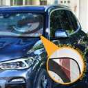 Car Windshield Sunshade Foldable American Flag and Large Eyes Sun Visor Protect UV Rays for Sedans SUV Trucks Lowers Cabin Temperature, Keeps The Interior of The Car Cool 53 x 23.5 Inch
