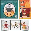 Creative Magnetic Puzzle Books for Adults Wooden Puzzle Games Ancient Dress Up Game Products for Elderly Hemiplegia,Travel Games Finger Exerciser for Seniors in Airplanes & Cars