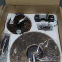 52 Inch Farmhouse Ceiling Fan with Light and Remote, Black and Gold Industrial Caged Ceiling Fans with 6 Speed Reversible Motor and Dual Finish 5 Blades, Rustic Ceiling Fan for Living Room, Bedroom