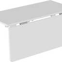 Wall Mounted Folding Desk, Space Saving Drop Leaf Table for Small Spaces, Modern Floating Workbench for Kitchen, Dining, Home Office, Laundry Room, Bedroom, Easy Install, White 23.6" x 31.5"