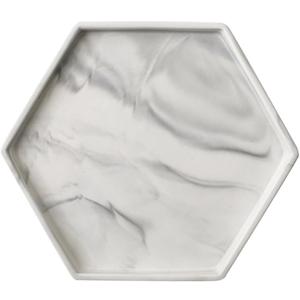 Marble Ceramic Tray, Home Decoration, Jewelry Plate, Hotel Bathroom Supplies Storage Plate-P