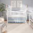 Dream On Me Violet 7-in-1 Convertible Full-Size Baby Crib with Toddler, Day & Full Bed Conversion in White, GreenGuard Gold & BSA, 3 Mattress Heights, Sustainable Pinewoo