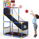 JOYIN Sports Toy LED Lightscore Arcade Basketball Game Set for Kids Ages 3–12– Includes Electronic Scoreboard, Cheer Sound Effects, 4 Balls & Hoop | Indoor/Outdoor for Kids | Easy to Assemble