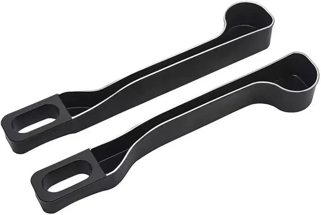 Side Seam Filler 1 Pair Car Seat Gap Plug Strip Side Seam Car Seat Gap Filler Organizer Storage Box for Organizing Storing Interior Accessories Gap Filling(Black - 1 Pair)
