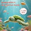 Niuniu Daddy 20" | 3.3 Pound Weighted Sea Turtle Stuffed Animals for Kid, Fluffy Weighted Sea Turtle Plush Toy for Toddler Teen Adult, Large Green Plushies Pillow with Soft Fur for Christmas Birthday