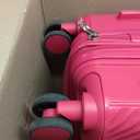 LARVENDER Carry On Luggage Set 22x14x9 Airline Approved, Expandable 20 Inch Carry-On Suitcases With Wheels, Lightweight Luggage Sets 3 Pieces With Backpack, Rose Red