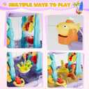 3-Tier Outdoor Water Sand Play Table Beach Toys, Summer Splash Activity Sensory Table Party Birthday Gift for Kids 3 4 5 6 7(Purple)